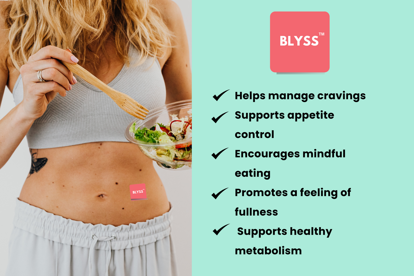 Blyss Control+ Patches™ - Support for Mindful Eating & Healthy Habits